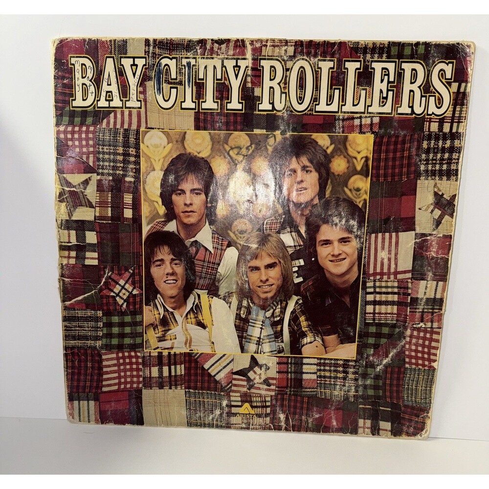 Vintage Bay City Rollers 12-inch LP record sleeve/jacket only.